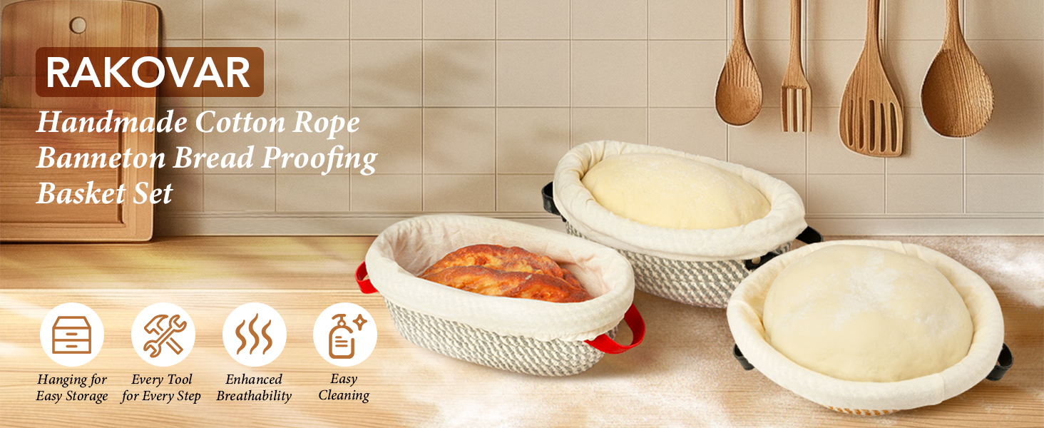 Cotton Rope material proofing basket/ bannetons